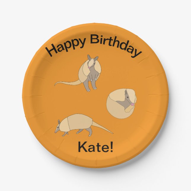 Armadillos Paper Plate (Front)