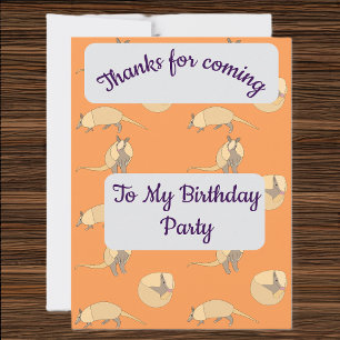 Armadillos Thank you Card