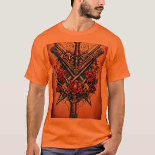 Armament Ink: Dynamic Weapons Tattoo Design T-Shirt