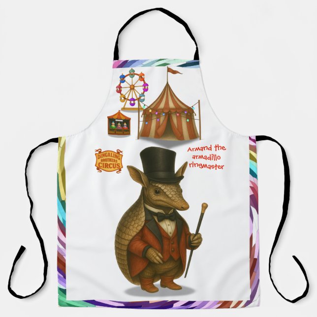 Armand, armadillo ringmaster apron (Front)