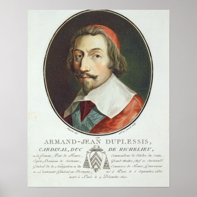 Armand Jean Duplessis, Cardinal, Duc de Richelieu Poster (Front)