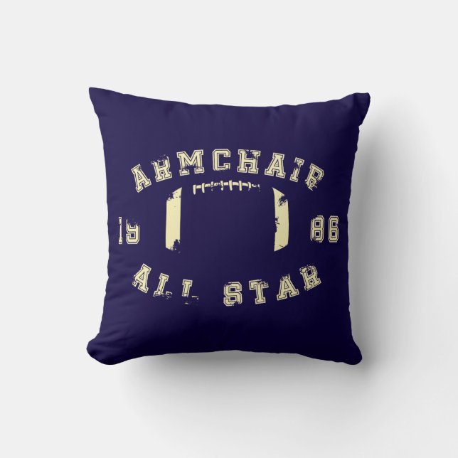 Armchair All Star Football Blue Cushion (Front)