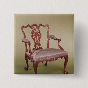 Armchair by Thomas Chippendale, c.1760 15 Cm Square Badge