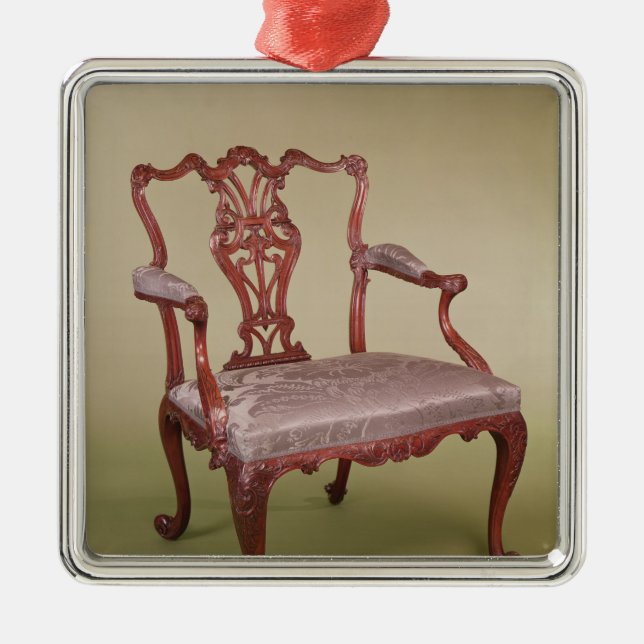 Armchair by Thomas Chippendale, c.1760 Metal Tree Decoration (Front)