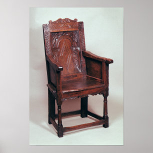 Armchair with arcaded back and boxed sides poster