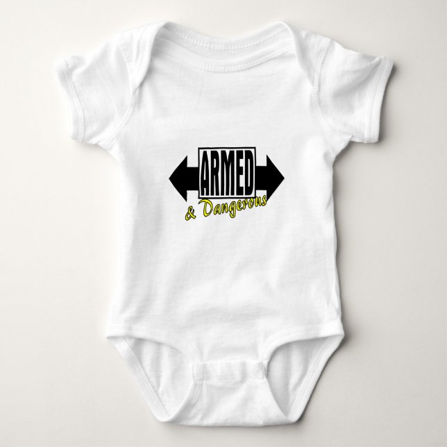 Armed & Dangerous Baby Bodysuit (Front)