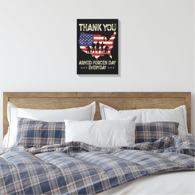 Armed Forces Day Canvas Print (Insitu(Bedroom))