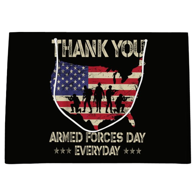 Armed Forces Day Large Gift Bag (Front)