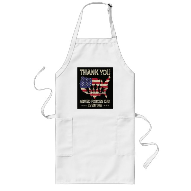 Armed Forces Day Long Apron (Front)