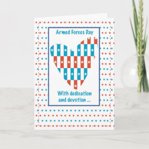 Armed Forces Day Patriotic Place In Heart Thank Yo You Card