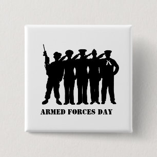 Armed Forces Day Silhouettes Button