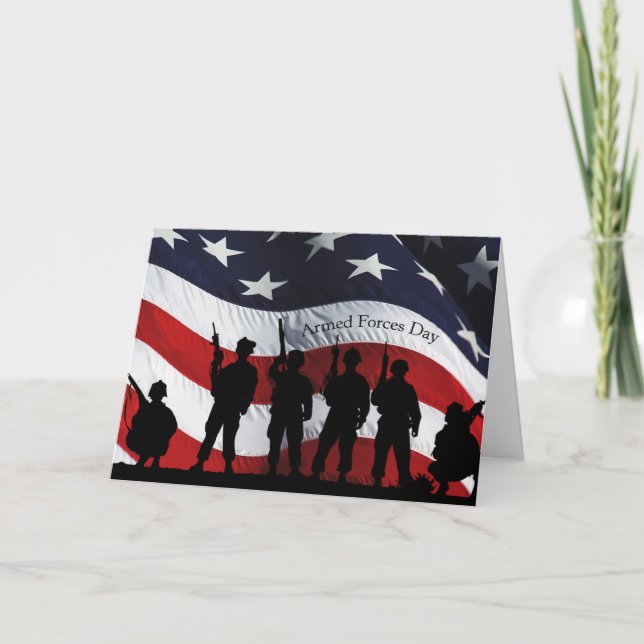 Armed Forces Day with Flag Card (Front)