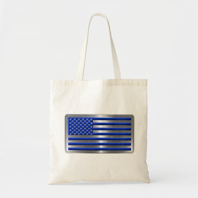 Armed Forces & Law Enforcement USA Flag Tribute Tote Bag (Front)