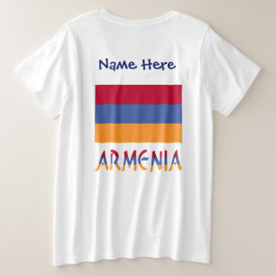 Armenia and Armenian Flag Personalised  Plus Size  T-Shirt