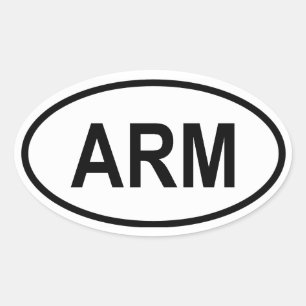 Armenia "ARM" Oval Sticker