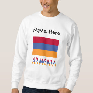 Armenia Armenian Flag Black Personalisation Sweatshirt