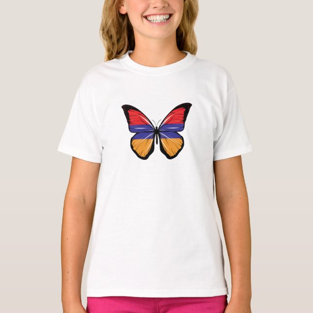 Armenia Butterfly Flag T-Shirt (Front)