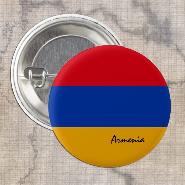 Armenia button, patriotic Armenian Flag fashion 3 Cm Round Badge (Creator Uploaded)