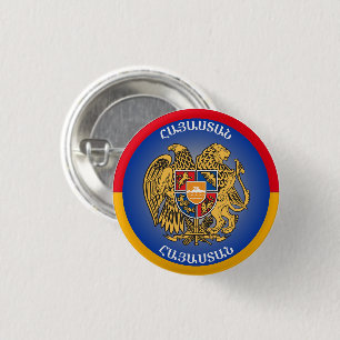 Armenia Coat of Arms Circle Shape 3 Cm Round Badge
