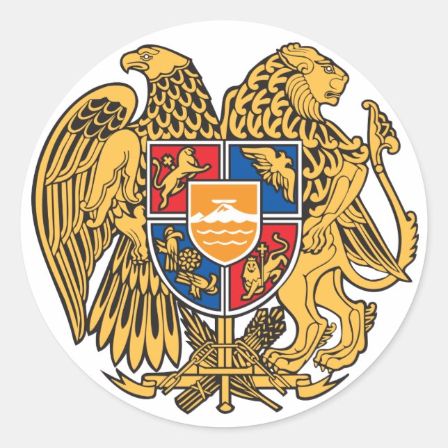 Armenia Coat of Arms Sticker (Front)