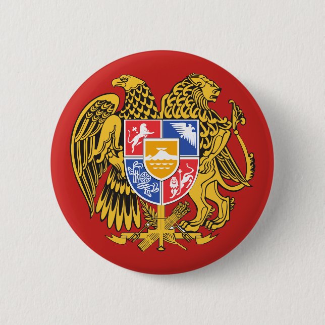 armenia emblem 6 cm round badge (Front)