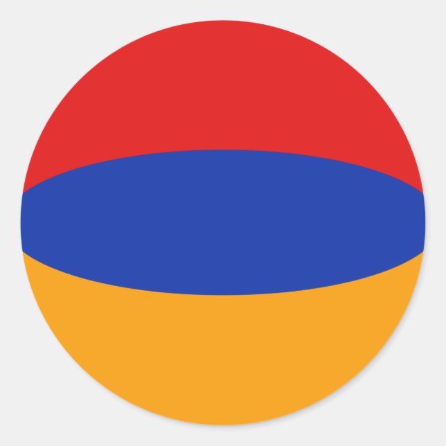 Armenia Fisheye Flag Sticker (Front)