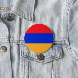 Armenia flag 7.5 cm round badge