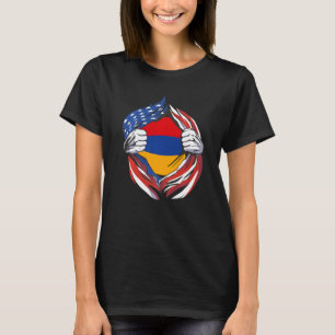 Armenia Flag American Proud of My Armenian Heritag T-Shirt