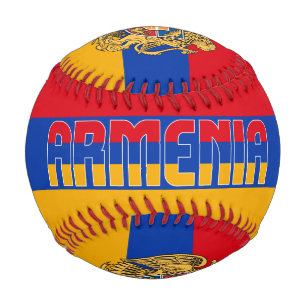 Armenia Flag and Coat of Arms Patriotic Baseball