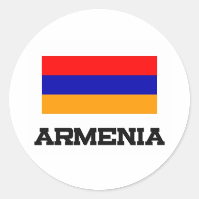Armenia Flag Classic Round Sticker (Front)