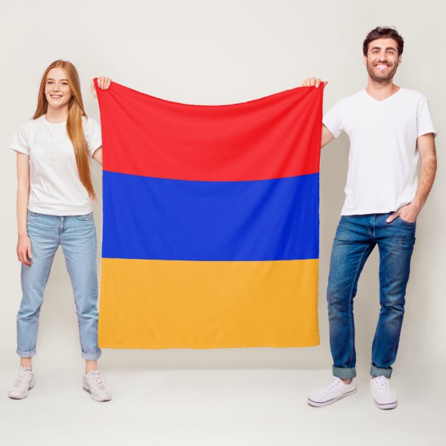 Armenia flag fleece blanket (In Situ)