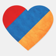 Armenia Flag Heart Sticker