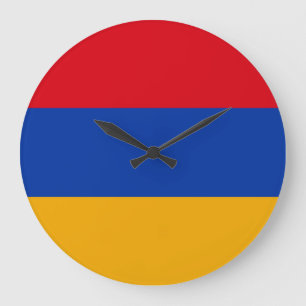 Armenia Flag Large Clock