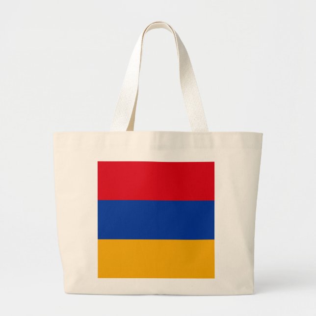 Armenia Flag Large Tote Bag (Front)