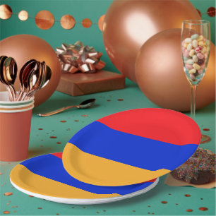 Armenia flag paper plate