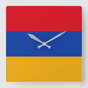 Armenia Flag Square Wall Clock