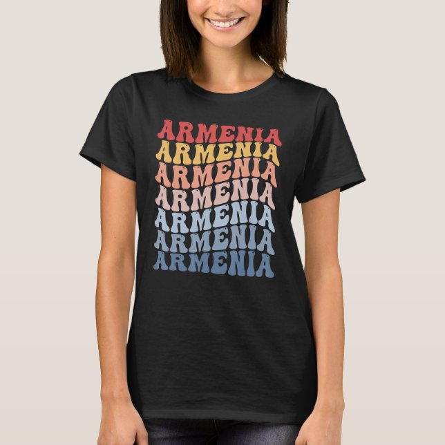 Armenia Groovy Retro Armenian T-Shirt (Front)