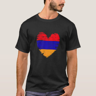 Armenia Heart Armenian Flag Armenian Pride T-Shirt