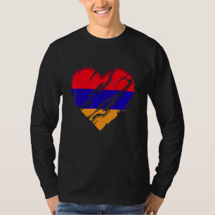 Armenia Heart Armenian Flag Armenian Pride T-Shirt
