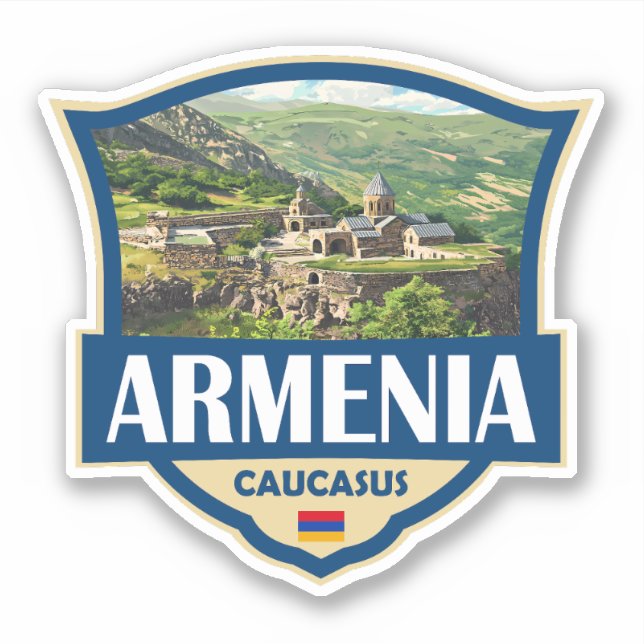 Armenia Illustration Retro Badge (Front)