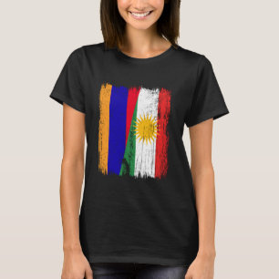 Armenia Kurdistan Half Flag Armenian Kurdish Herit T-Shirt