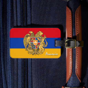 Armenia Luggage Tags, patriotic Armenian Flag Luggage Tag