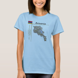 Armenia Map + Flag + Title T-Shirt