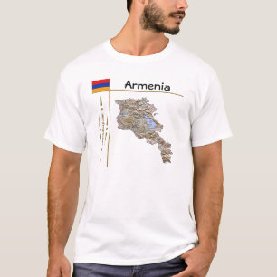 Armenia Map + Flag + Title T-Shirt
