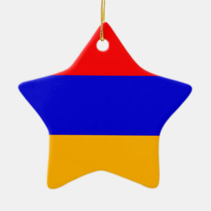 Armenia National Flag Ceramic Tree Decoration