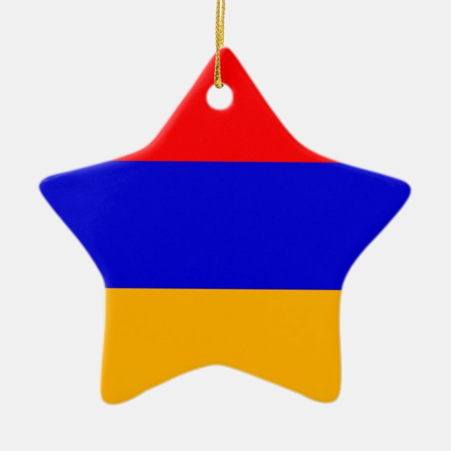 Armenia National Flag Ceramic Tree Decoration (Front)