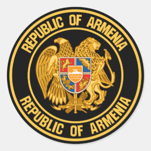 Armenia Round Emblem Classic Round Sticker