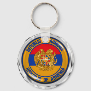 Armenia Round Emblem Key Ring