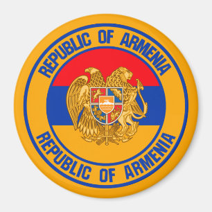 Armenia Round Emblem Magnet