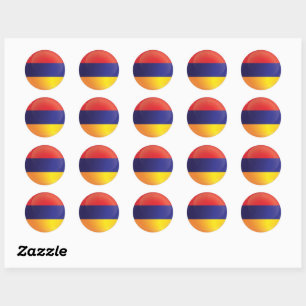 Armenia  Round Icon Flag Classic Round Sticker